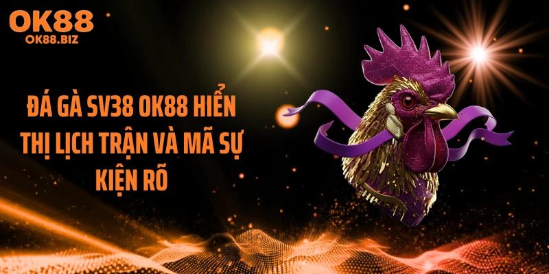 Đá gà SV38 OK88 hiển thị lịch trận và mã sự kiện rõ