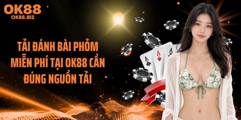 Tải đánh bài phỏm miễn phí tại OK88 cần đúng nguồn tải